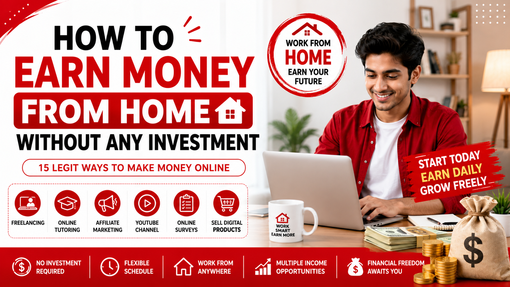 How to Earn Money from Home Without Any Investment